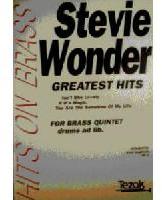 Picture of Sheet music  for 2 trumpets; french horn; trombone; trombone or tuba; percussion (optional). Sheet music for brass quintet with optional percussion by Stevie Wonder