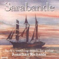 Picture of CD of transcriptions for guitar of some of Bach's best known works, performed by Jonathan Richards