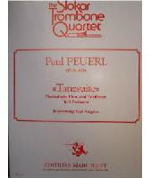 Picture of Sheet music for 4 tenor trombones by Paul Peuerl