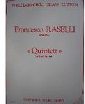 Picture of Sheet music  for 2 trumpets (C); french horn; trombone; bass trombone or tuba. Sheet music for brass quintet by Francesco Raselli