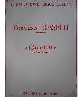 Picture of Sheet music  for 2 trumpets (C); french horn; trombone; bass trombone or tuba. Sheet music for brass quintet by Francesco Raselli