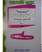 Picture of Sheet music for 4 tenor trombones and organ by Domenico Gabrielli