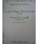 Picture of Sheet music  for piano, harpsichord or organ; 2 trumpets; french horn; trombone; tuba. Sheet music for brass quintet and piano, harpsichord or organ by Georg Philipp Telemann