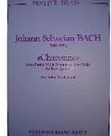 Picture of Sheet music  for trumpet (Bb/Eb); piccolo trumpet or trumpet; french horn; trombone or euphonium; tuba. Sheet music for brass quintet by Johann Sebastian Bach