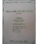 Picture of Sheet music  for 2 trumpets (Bb/C), french horn (Eb/F), trombone (bc/tc) and tuba (Bb/C/Eb). Sheet music for brass quintet by Alessandro Scarlatti