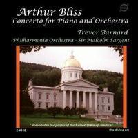 Picture of CD of the piano concerto by Bliss, performed by Trevor Barnard with the Philharmonia conducted by Sir Malcolm Sargent. Artist: Trevor Barnard, Philharmonia Orchestra and Malcolm Sargent
