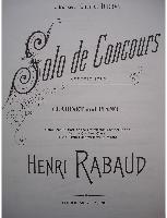 Picture of Sheet music for clarinet and piano by Henri Rabaud