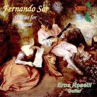 Picture of CD of studies for guitar by Fernando Sor, performed by Eros Roselli