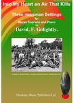 Picture of Sheet music  by David Frederick Golightly. Three settings for mezzo soprano and piano. Difficult but evocative setting of the Housman poems