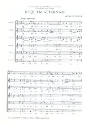 Picture of Sheet music  for chapel choir. Sheet music for unaccompanied SAATBB by Nicholas Wilton