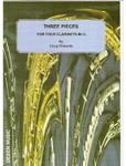 Picture of Sheet music  for clarinet quartet. Three original pieces for clarinets by Craig Rickards: 
1.Legend. 2.Serendipity. 3.Little Spanish Dance.