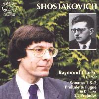 Picture of CD of piano music by Shostakovich played by Raymond Clarke