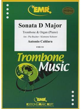 Picture of Sheet music for tenor trombone and piano or organ by Antonio Caldara