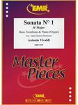 Picture of Sheet music for bass trombone and piano or organ by Antonio Vivaldi