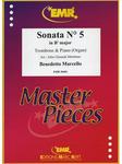 Picture of Sheet music  for trombone (bc/tc); piano or organ. Sheet music for tenor trombone (bass clef or treble clef)  and piano or organ by Benedetto Marcello