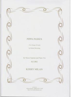 Picture of Sheet music  for mezzo-soprano and piano trio by Kerry Milan. - Five Songs of Asolo by Robert Browning