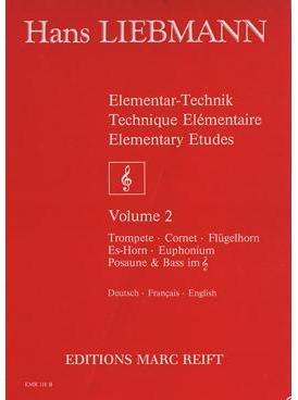 Picture of Tutor for french horn, trumpet, cornet, tenor trombone or euphonium in English, French and German by Hans Liebmann