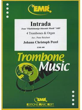 Picture of Sheet music for 4 tenor trombones and organ by Johann Pezel