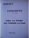 Picture of Sheet music for baritone, bass trombone or tuba and piano by Alexander Lebedev