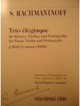 Picture of Sheet music for violin, cello and piano by Sergei Rachmaninov