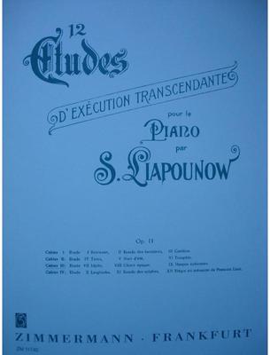 Picture of Sheet music for piano solo by Sergei Liapunov