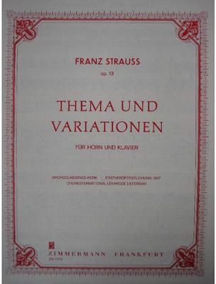 Picture of Sheet music for french horn and piano by Franz Strauss