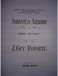 Picture of Sheet music for trumpet, cornet or flugelhorn and piano by Guy de Ropartz