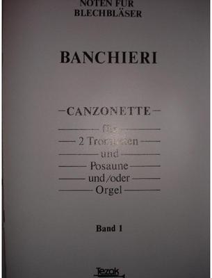 Picture of Sheet music for 2 trumpets and tenor trombone by Adriano Banchieri