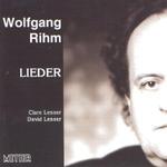 Picture of CD of Lieder by Wolfgang Rihm performed by Clare Lesser (soprano) and David Lesser (piano)