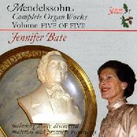 Picture of CD of organ music by Mendelssohn, performed by Jennifer Bate