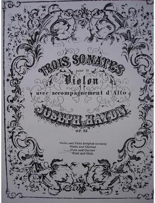 Picture of Sheet music for flute and clarinet by Josef Haydn