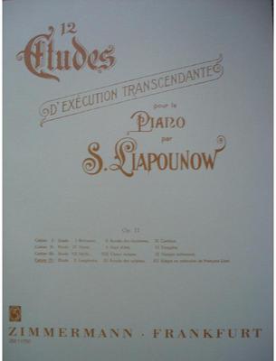 Picture of Sheet music for piano solo by Sergei Liapunov