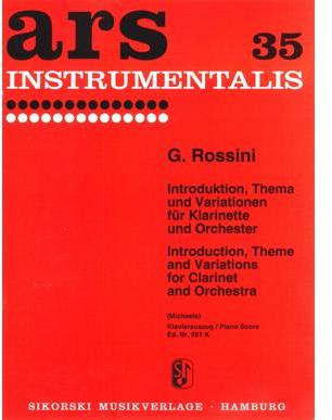 Picture of Sheet music for clarinet and piano by Gioacchino Rossini