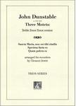 Picture of Sheet music  for treble recorder, tenor recorder and tenor recorder by John Dunstable. England's earliest internationally known composer
