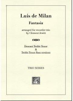 Picture of Sheet music  for descant recorder, treble recorder and tenor recorder by Luis de Milan. Trio arrangement of this work by a 16thC prolific Spanish composer and poet.