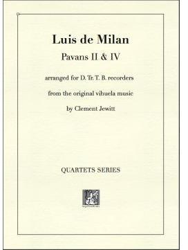 Picture of Sheet music  for descant recorder, treble recorder, tenor recorder and bass recorder by Luis de Milan. 16thC prolific Spanish composer and poet