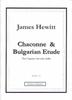 Picture of Sheet music  by James Hewitt. Two virtuoso caprices: Chaconne-, a set of variations exploring violinistic techniques, and Bulgarian Etude- a moto perpetuo exploring irregular rhythms.