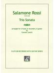 Picture of Sheet music  for flute, descant recorder, treble recorder, tenor recorder and guitar by Salamone Rossi. Early 17th Century instrumental music