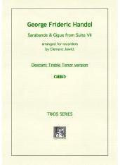 Picture of Sheet music  for descant recorder, treble recorder and tenor recorder by George Frideric Handel. Arranged for recorder trio