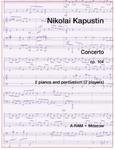 Picture of Sheet music for 2 pianos and 2 percussionists by Nikolai Kapustin