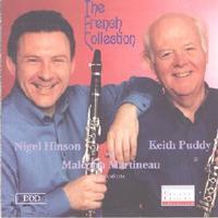 Picture of CD of music for clarinet performed by Nigel Hinson and Keith Puddy (clarinets) and Malcolm Martineau (piano).
