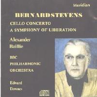 Picture of CD of music for cello and orchestra by Bernard Stevens, performed by Alexander Baillie (cello) and the BBC Philharmonic, conducted by Edward Downes.