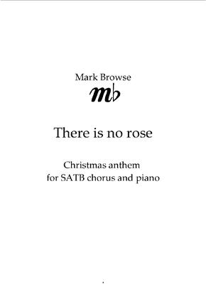 Picture of Sheet music  by Mark Browse. Christmas anthem for SATB chorus and piano