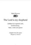 Picture of Sheet music  by Mark Browse. A setting of Psalm 23 for soprano solo, SATB chorus, piano, violin and flute