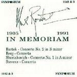 Picture of Remastered Double CD of concertos performed by Max Rostal. Bartok / Stevens / Berg / Shostakovitch.