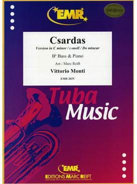 Picture of Sheet music  for tuba (bb) and piano. Sheet music for Bb bass and piano by Vittorio Monti