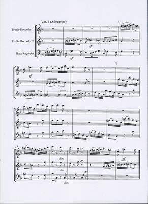 Picture of Sheet music  for treble recorder, treble recorder and bass recorder by Ludwig van Beethoven. An arrangement for recorder trio (AAB) of Beethoven's original for two oboes and cor anglais. A lot of fun but not easy.