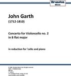 Picture of Sheet music  for cello and piano by John Garth. Garth's extraordinary cello concertos