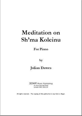 Picture of Sheet music  by Julian Dawes. Meditation for piano on the Yom Kippur melody