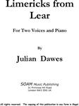 Picture of Sheet music  by Julian Dawes. Song setting for two voices and piano of a collection of Limericks by Edward lear